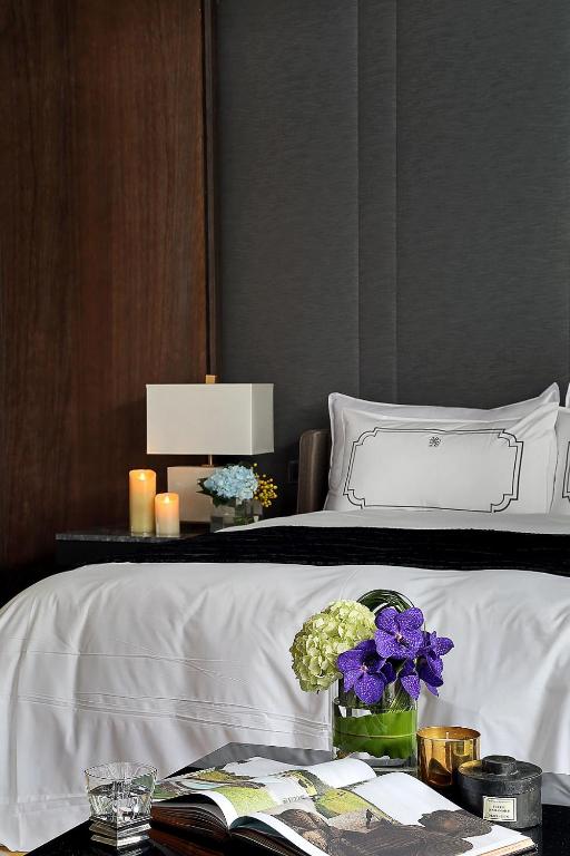 Postel nebo postele na pokoji v ubytování Ease Motel Taichung