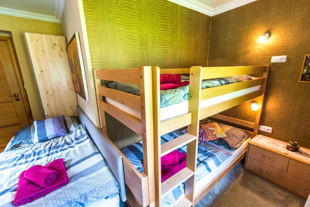 Posteľ alebo postele v izbe v ubytovaní Moroder Haus