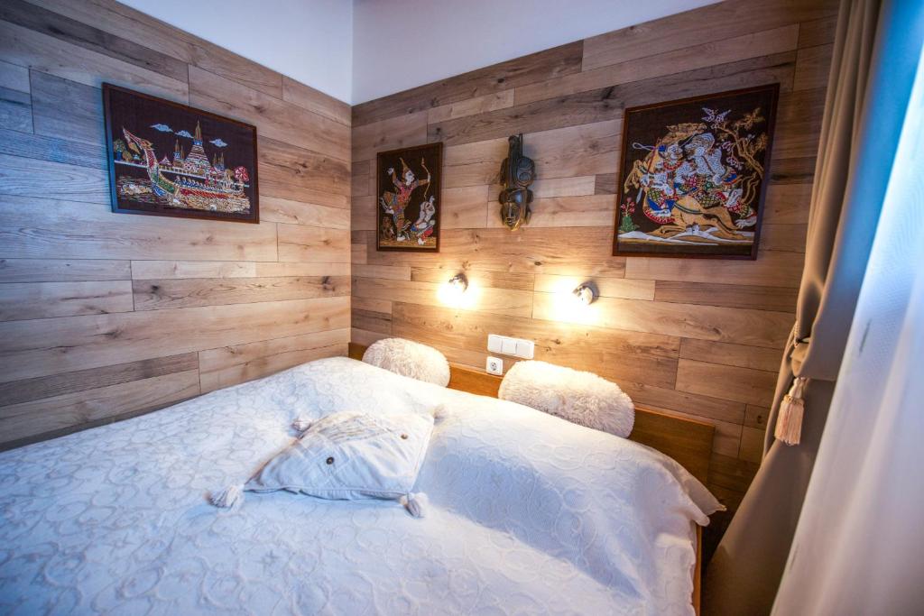 Posteľ alebo postele v izbe v ubytovaní Moroder Haus