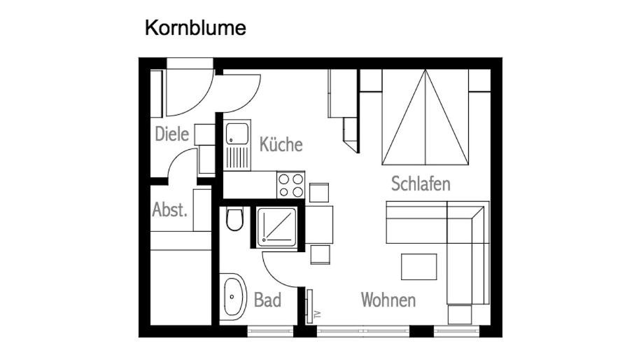 Půdorys ubytování Ferienwohnung Sabrina
