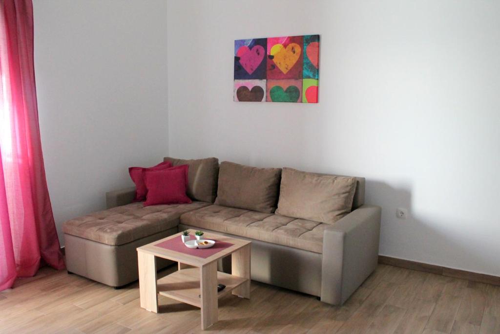 Posezení v ubytování Apartments Tea