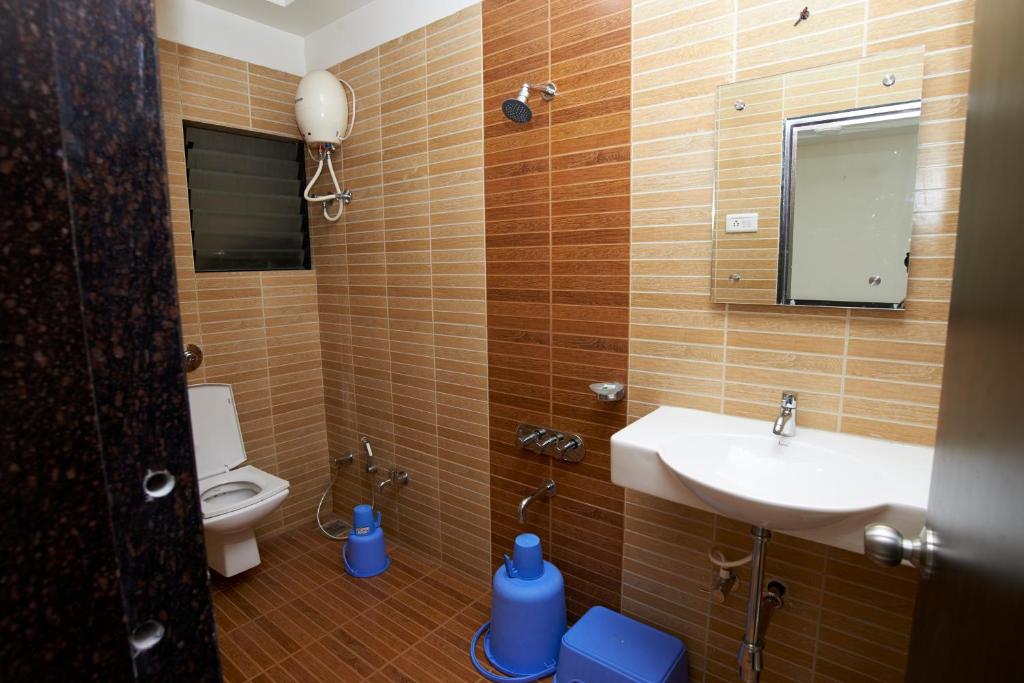 Koupelna v ubytování Hotel Shanti Kamal