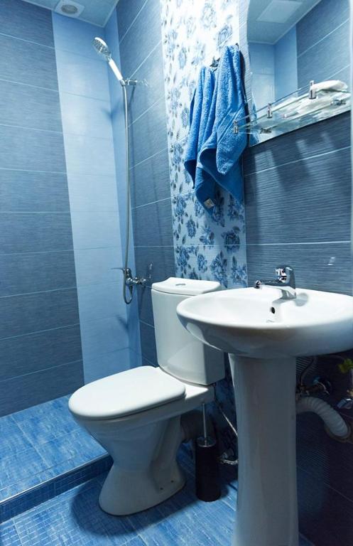 Koupelna v ubytování Hotel Amaras