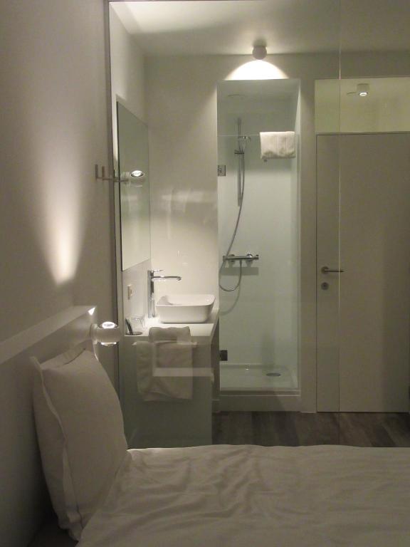 Koupelna v ubytování Hotel Muske Pitter