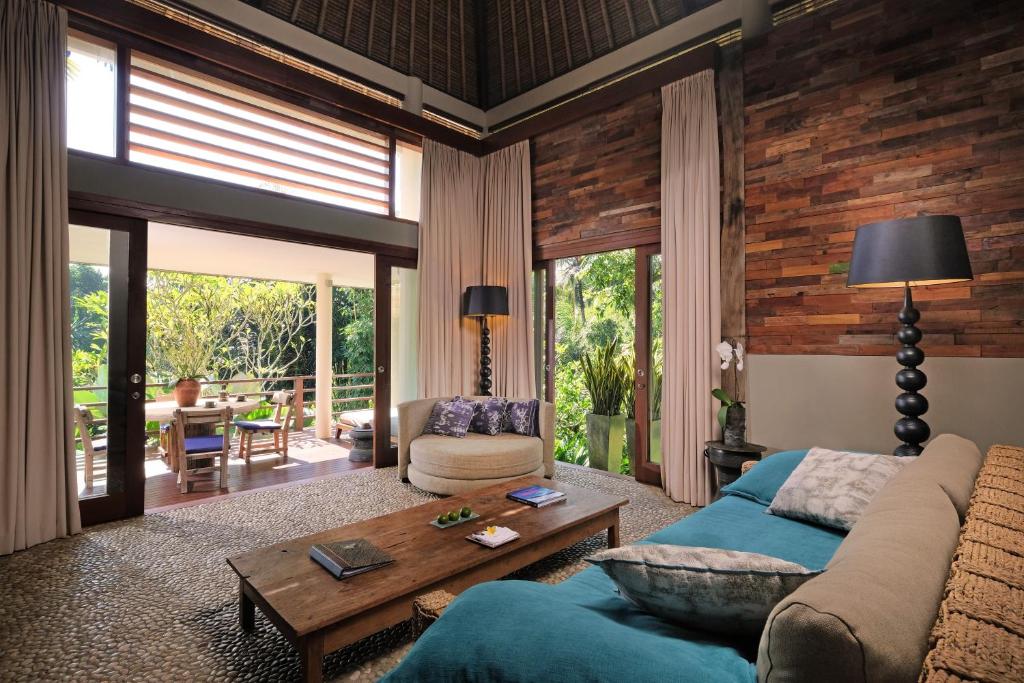 Posezení v ubytování The Purist Villas & Spa Ubud