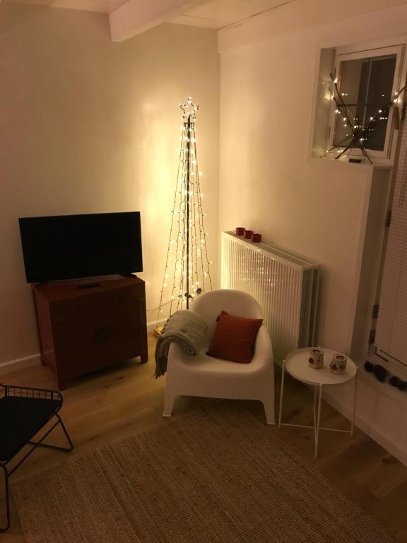 TV a/nebo společenská místnost v ubytování Mooi Genieten
