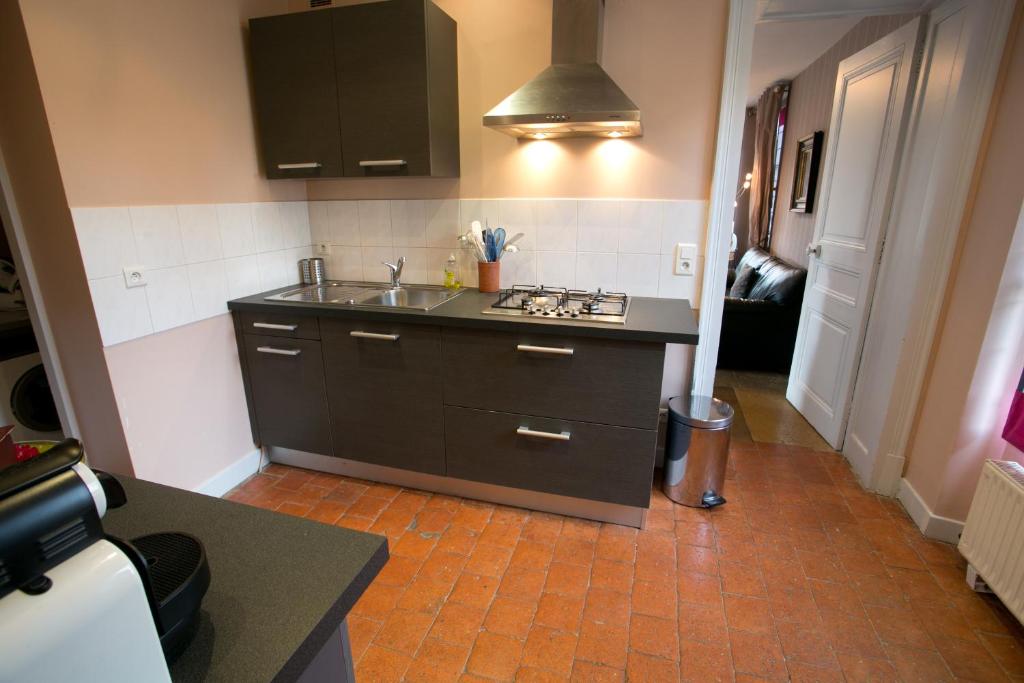 Kuchyň nebo kuchyňský kout v ubytování B&B Vassy Etaule