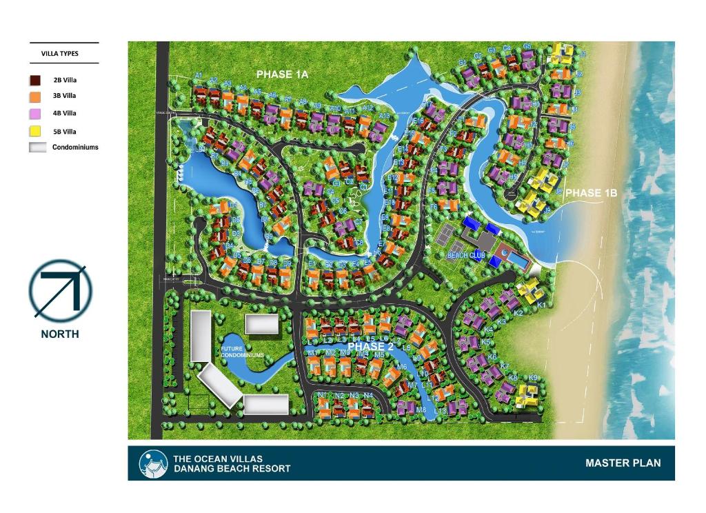 un plan conceptual de emplazamiento para un complejo en One Bedroom Apartment with Sea View en Da Nang