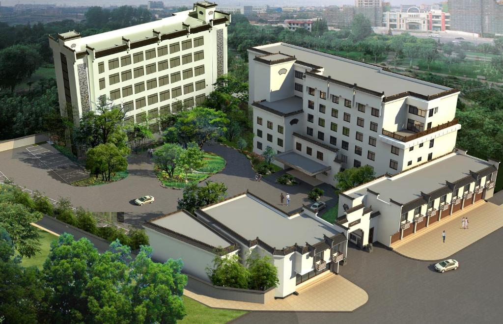 an artists rendering of the proposed redevelopment of a building at Fliport Garden Hotel Wuyishan in Wuyishan