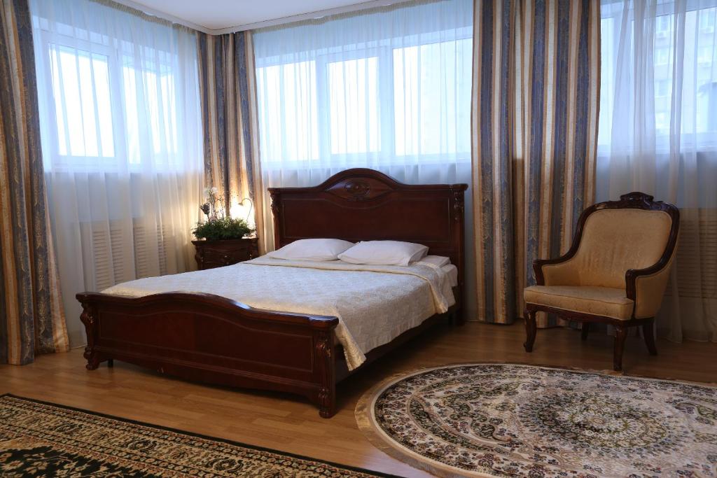 
Кровать или кровати в номере Отель Петровский

