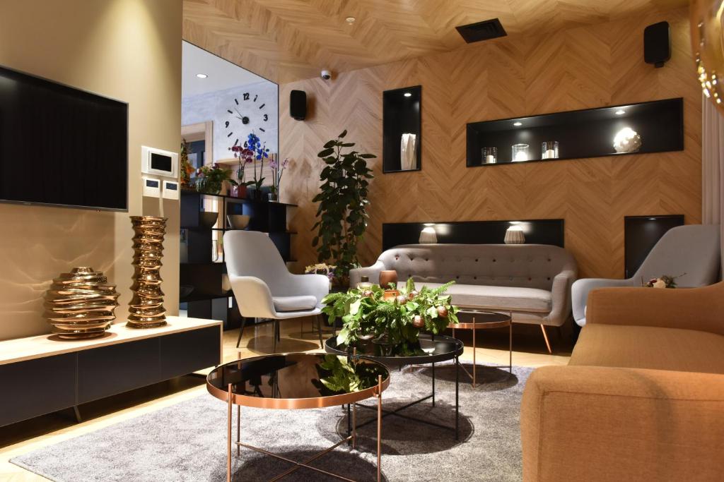 TV a/nebo společenská místnost v ubytování Hotel Panoramika Design & Spa