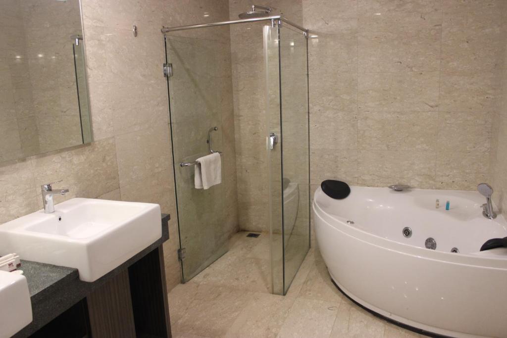 Koupelna v ubytování Biz Hotel Batam