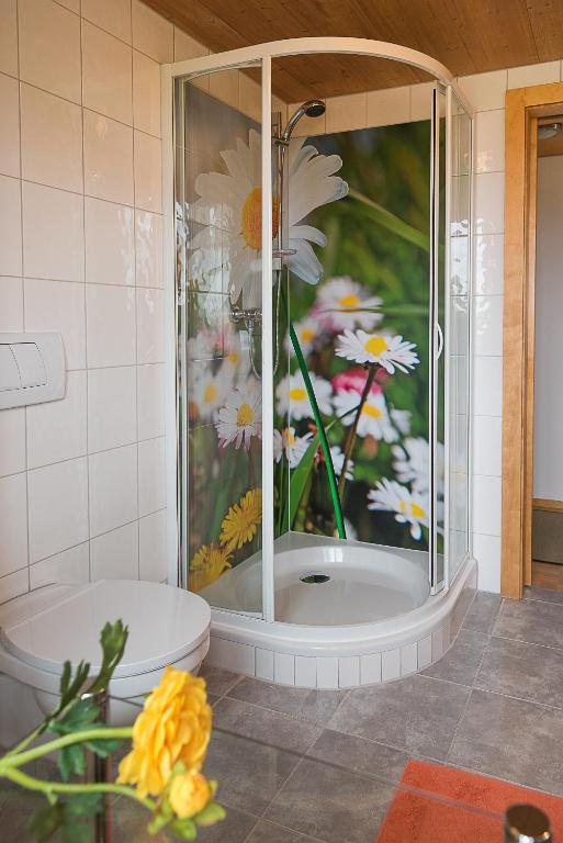 Koupelna v ubytování Gästehaus Graf
