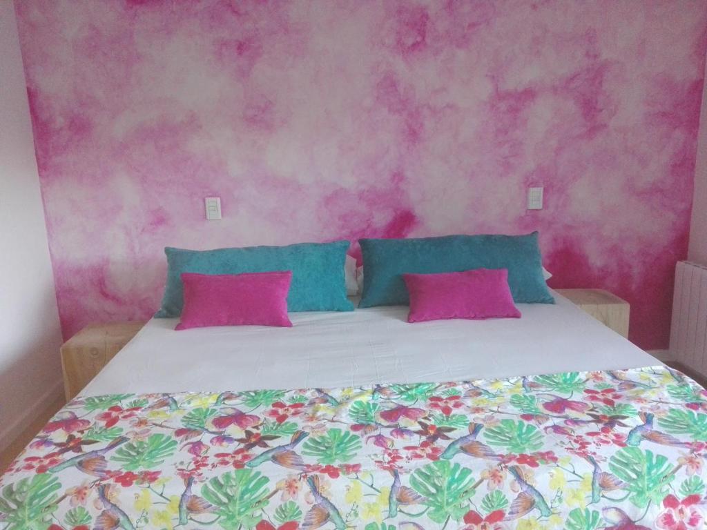 Cama o camas de una habitación en Hosteria Ruphay