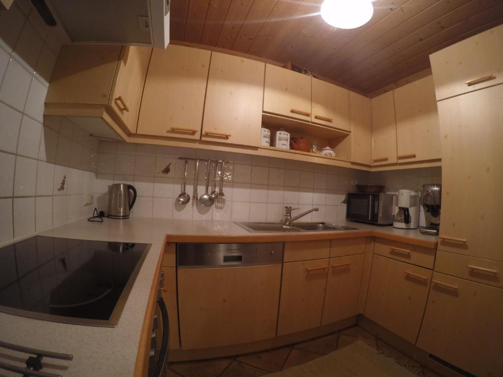 Kuchyň nebo kuchyňský kout v ubytování Landhaus Jetzbach