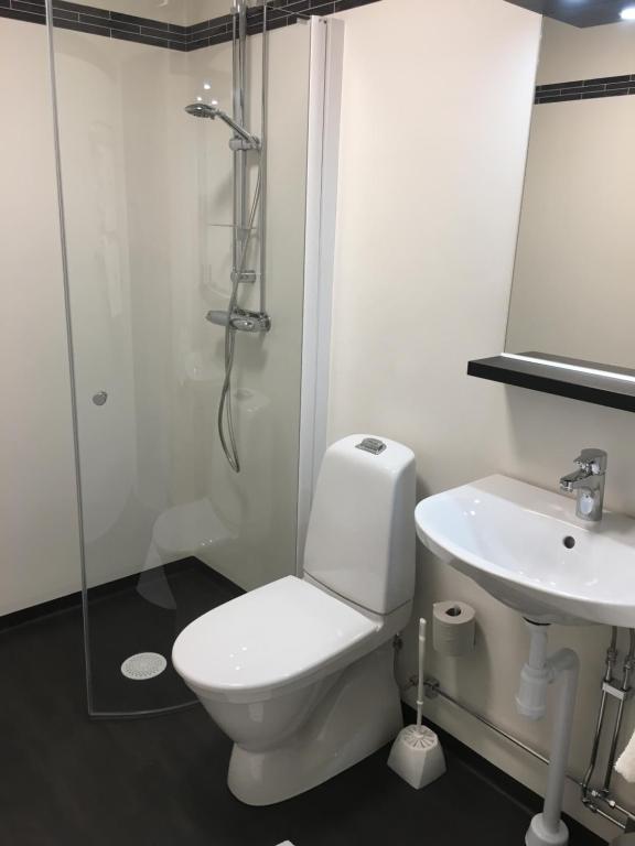 Koupelna v ubytování Munken Hotell & Konferens