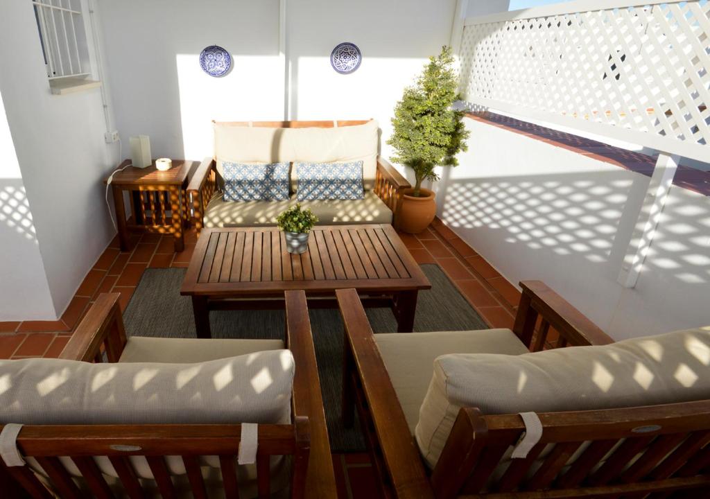 Χώρος καθιστικού στο Apartamento Mariposa