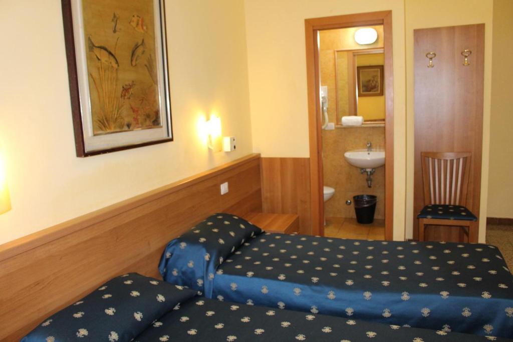 Koupelna v ubytování Hotel Bolognese