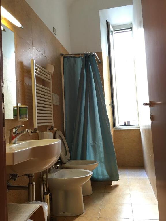 Koupelna v ubytování Hotel Bolognese