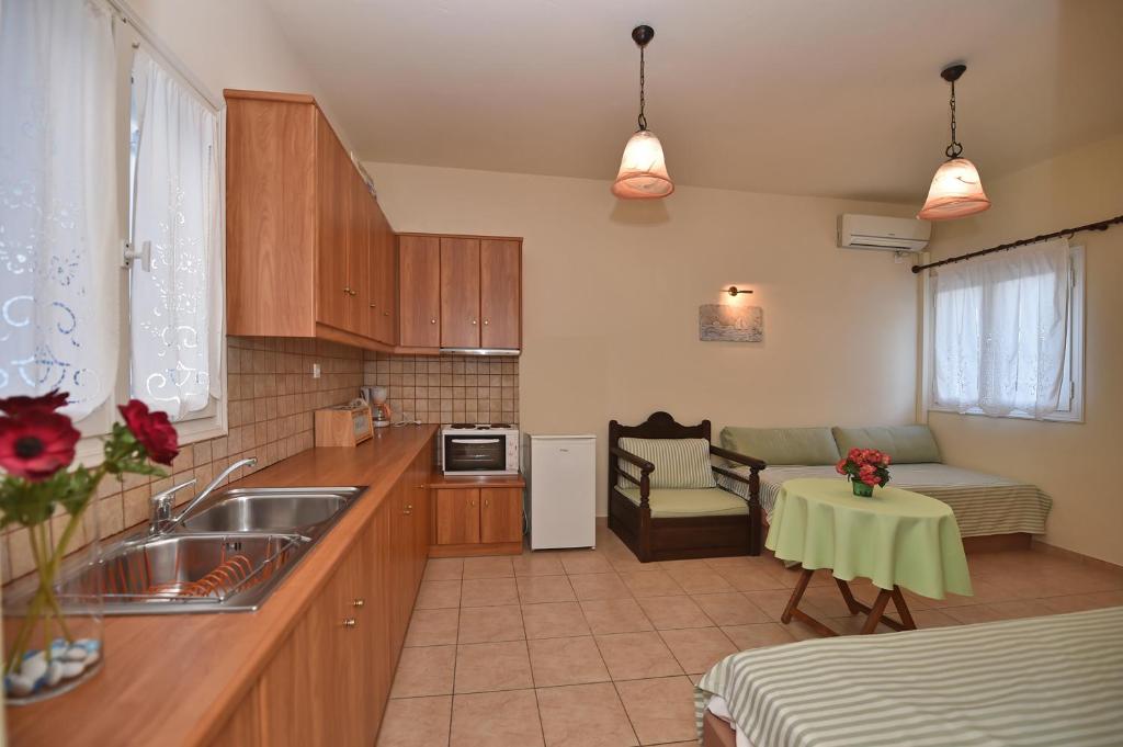 Kuchyň nebo kuchyňský kout v ubytování Mata's Apartments