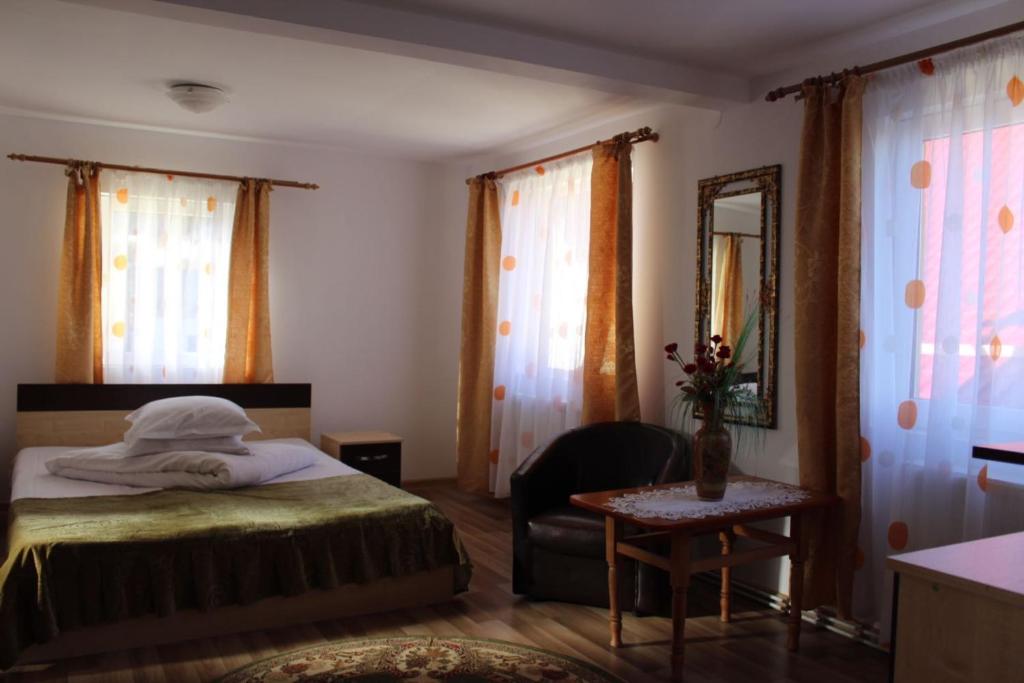 Postel nebo postele na pokoji v ubytování Garofita Pietrei Craiului