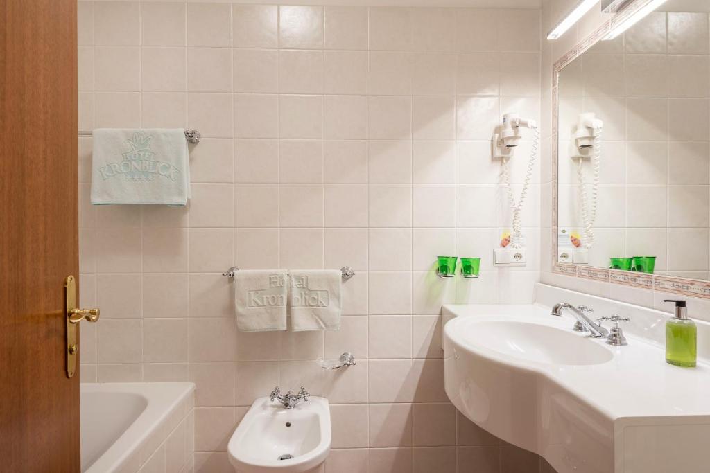 Koupelna v ubytování Hotel Kronblick