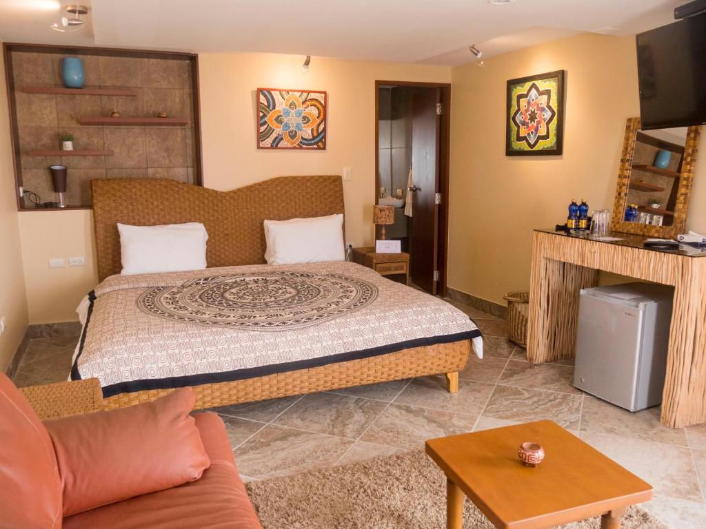 Кровать или кровати в номере Dharma Beach