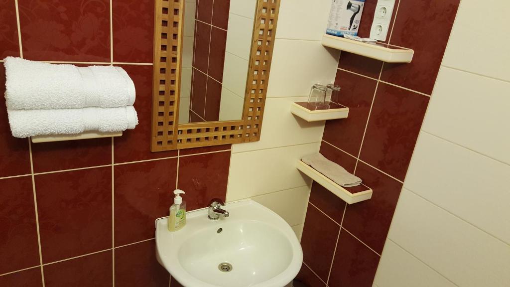 Koupelna v ubytování Aquarius Vendégház