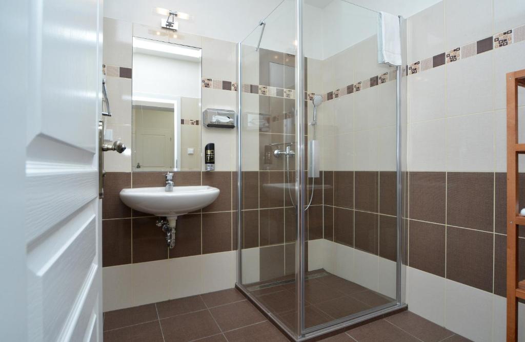 Koupelna v ubytování Hotel Metamorphis