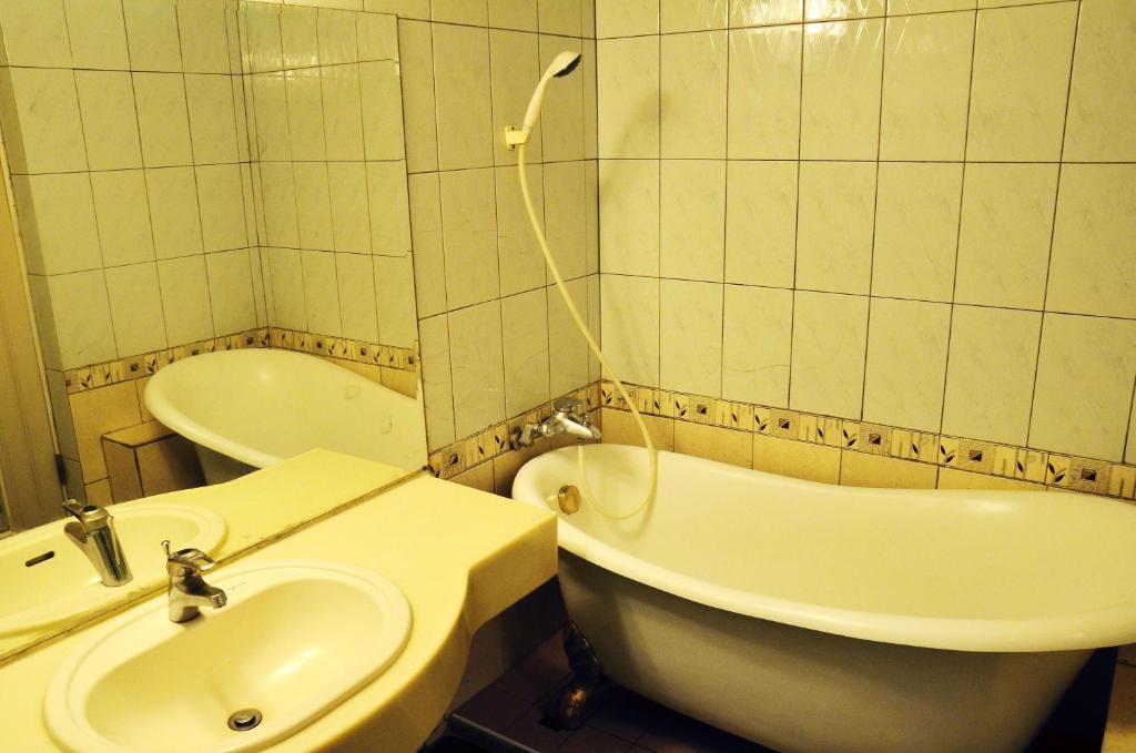 Koupelna v ubytování Family Hotel - Linsen