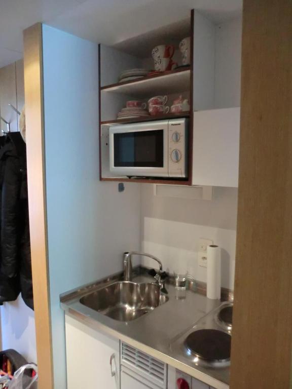 Kuchyň nebo kuchyňský kout v ubytování Haus Zervreila