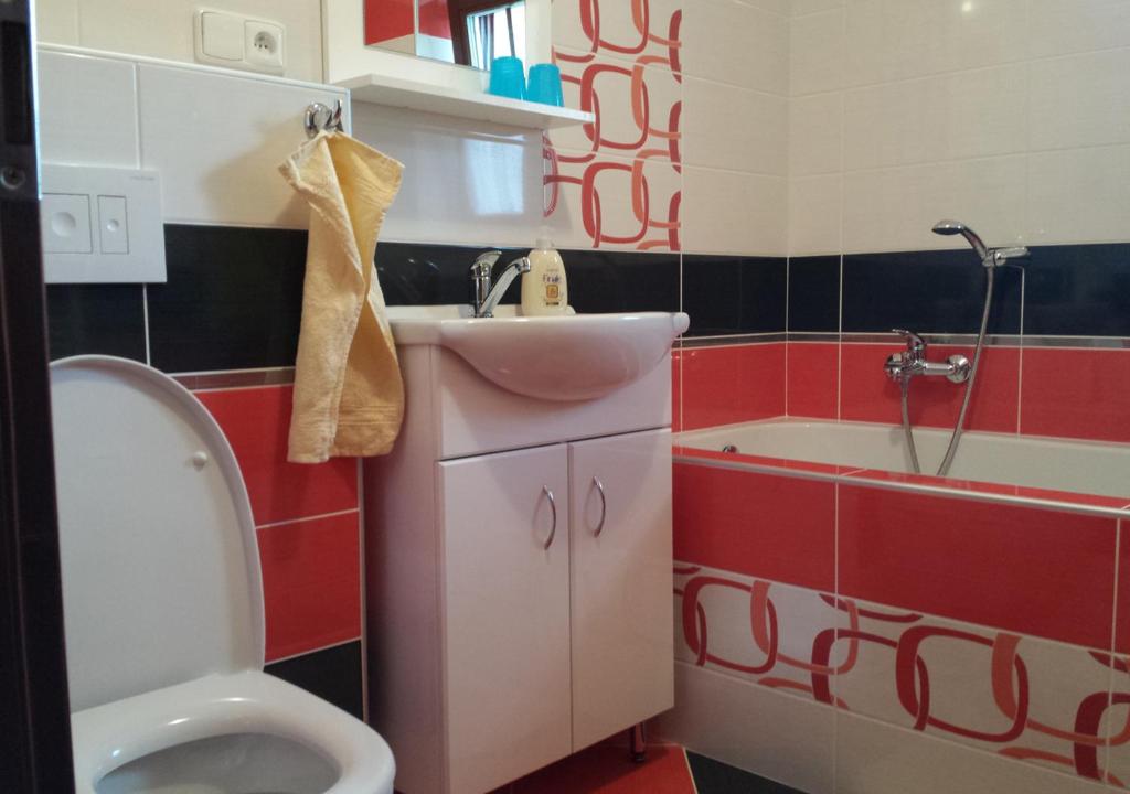Koupelna v ubytování Apartmány Lucie