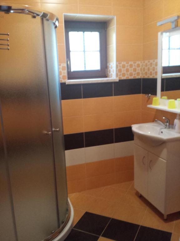Koupelna v ubytování Apartmány Lucie