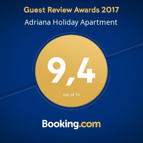 Certifikát, hodnocení, plakát nebo jiný dokument vystavený v ubytování Adriana Holiday Apartment