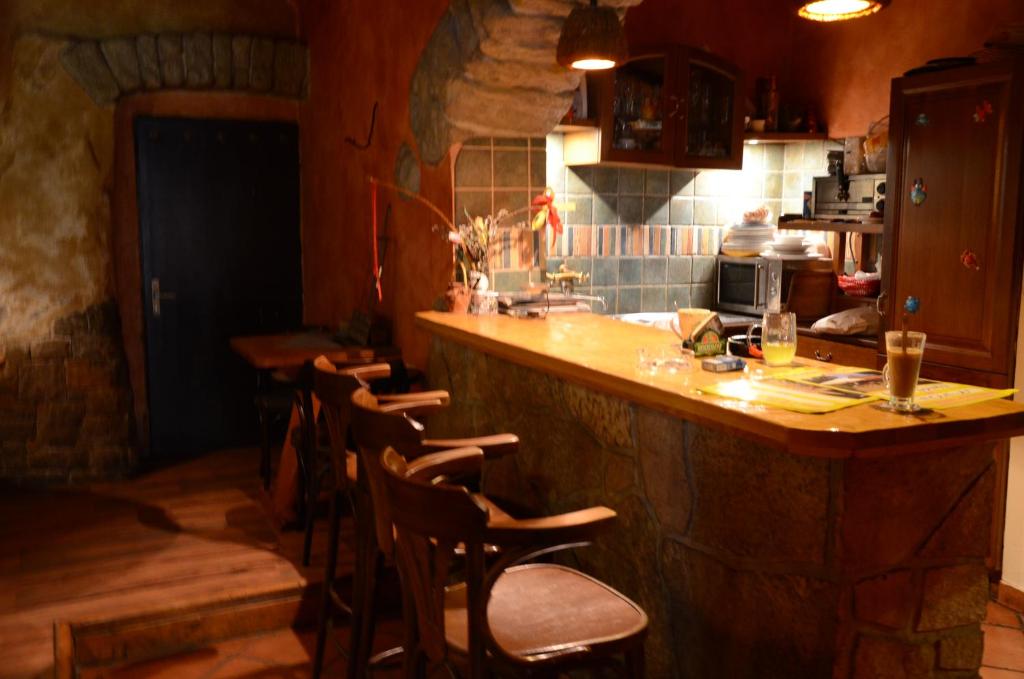 Kuchyň nebo kuchyňský kout v ubytování Apartmány Pod Kaštany Kvasice