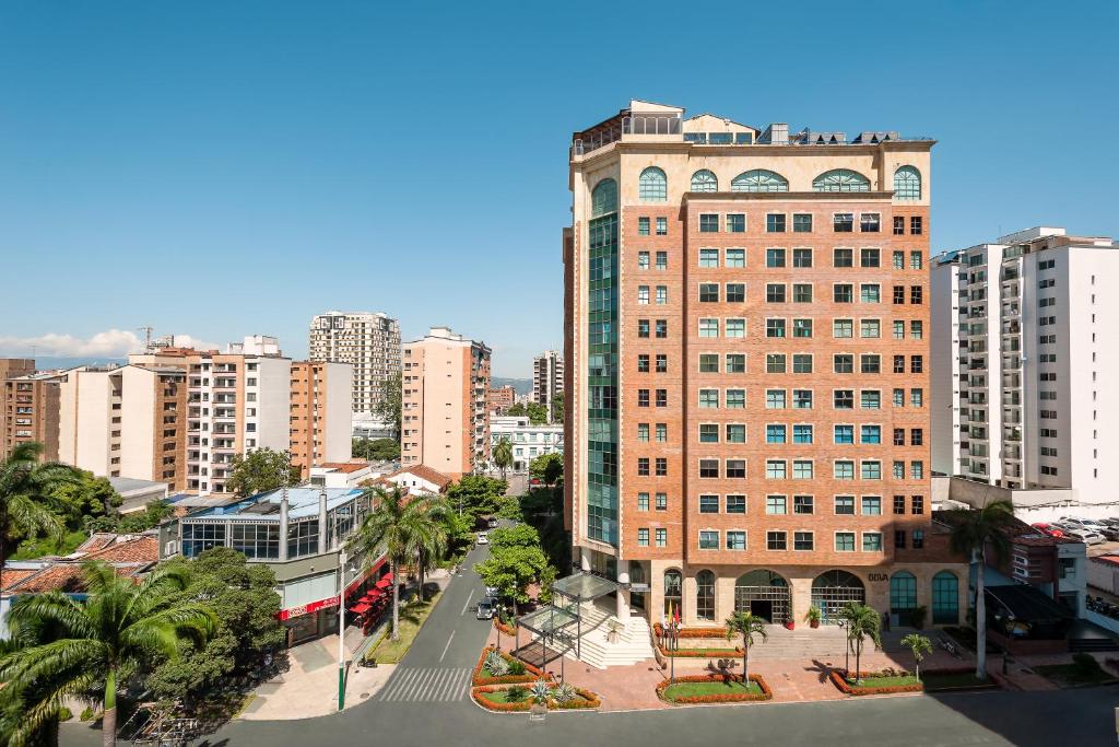 El edificio en el que está el hotel