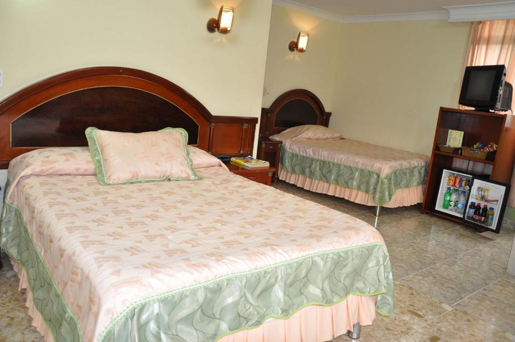 Postel nebo postele na pokoji v ubytování Hotel el Caimito