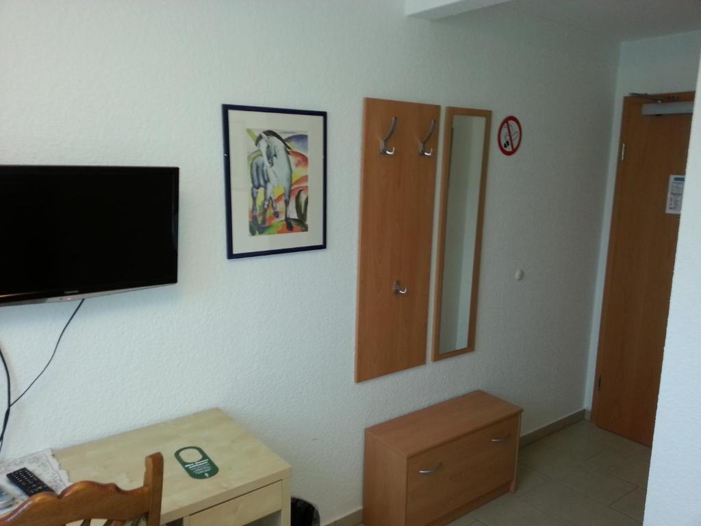 TV a/nebo společenská místnost v ubytování Hotel Am Kamin