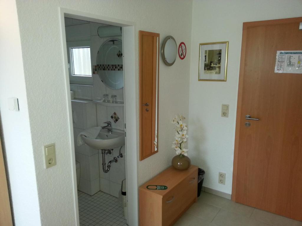 Koupelna v ubytování Hotel Am Kamin