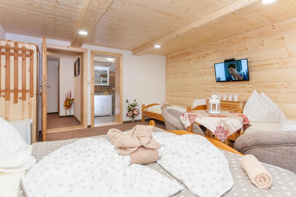 TV a/nebo společenská místnost v ubytování Penzión Blanka