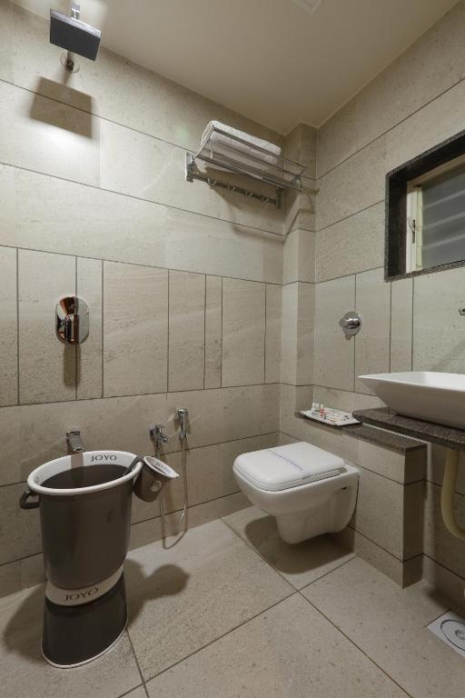 Koupelna v ubytování Hotel Alka Inn