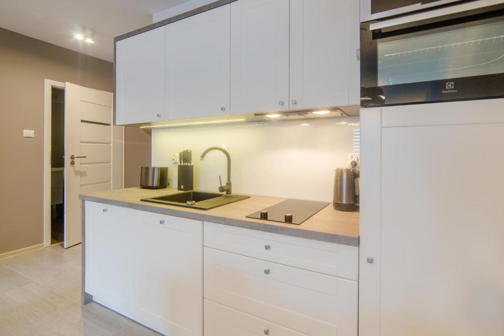 Kuchyňa alebo kuchynka v ubytovaní DP Apartament Polanki Park