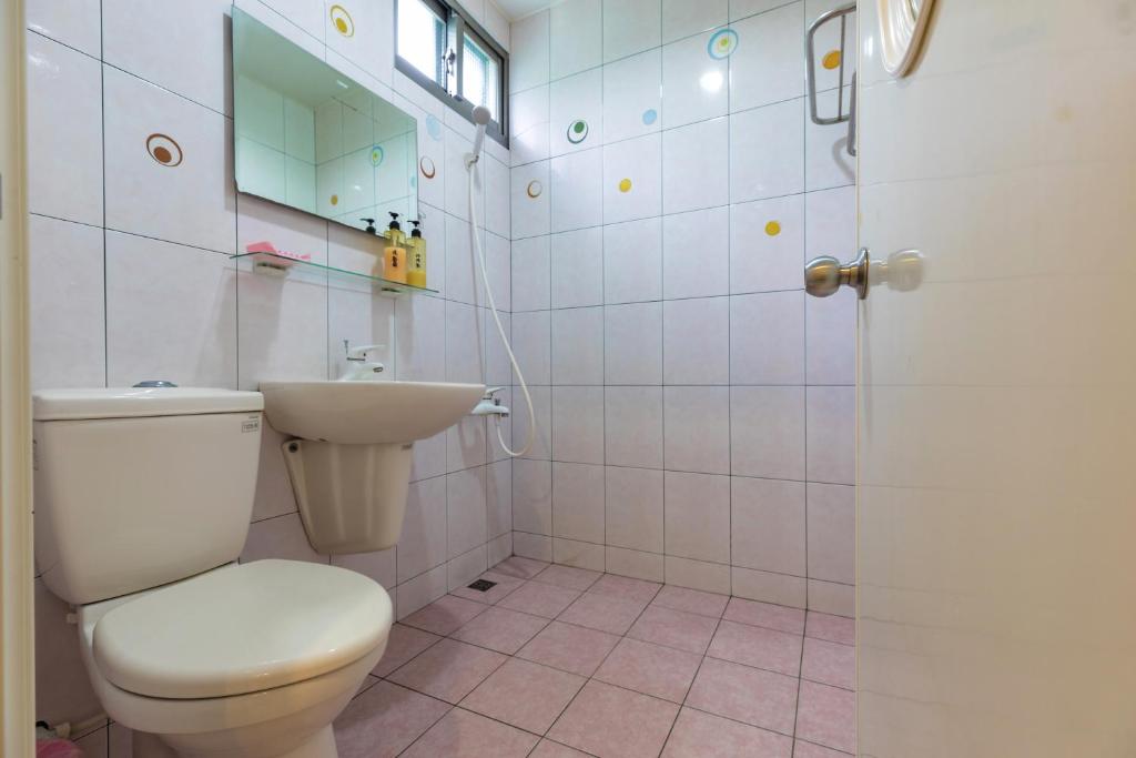 Koupelna v ubytování Jia Xiang Lin Guan Hai Homestay