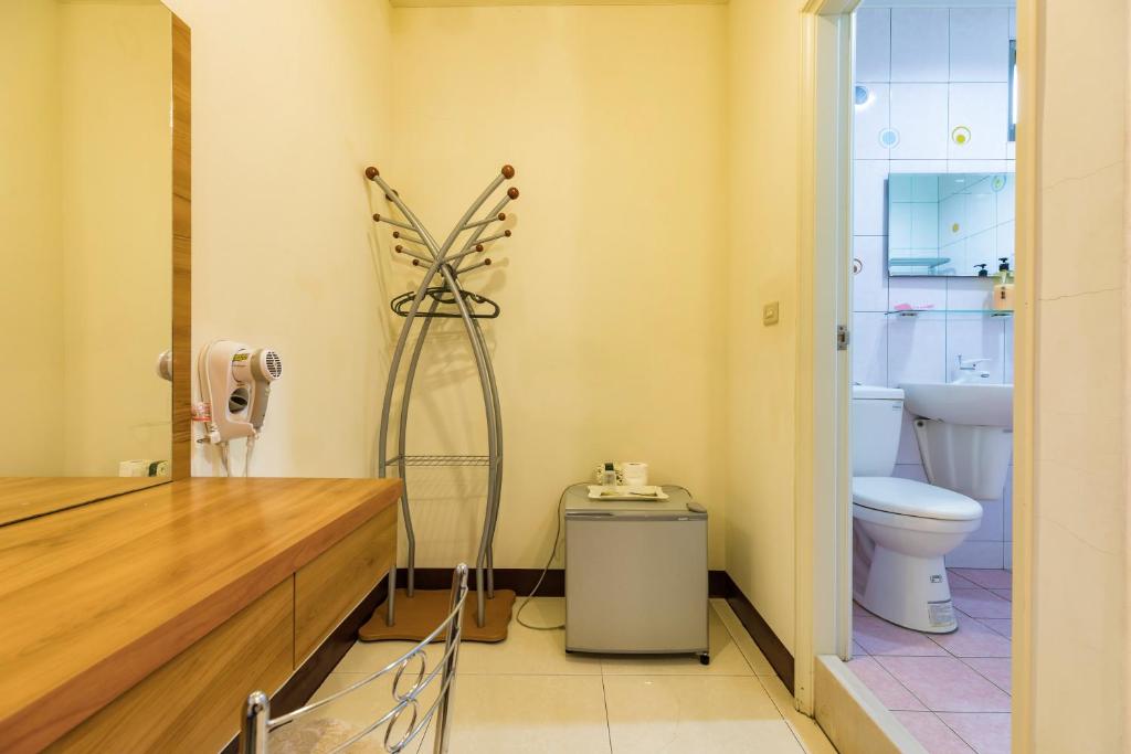 Koupelna v ubytování Jia Xiang Lin Guan Hai Homestay