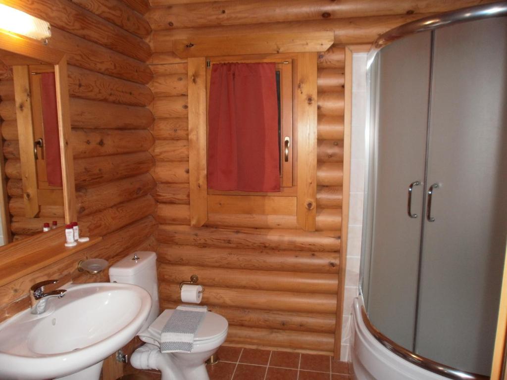 Koupelna v ubytování Stivakti Chalet