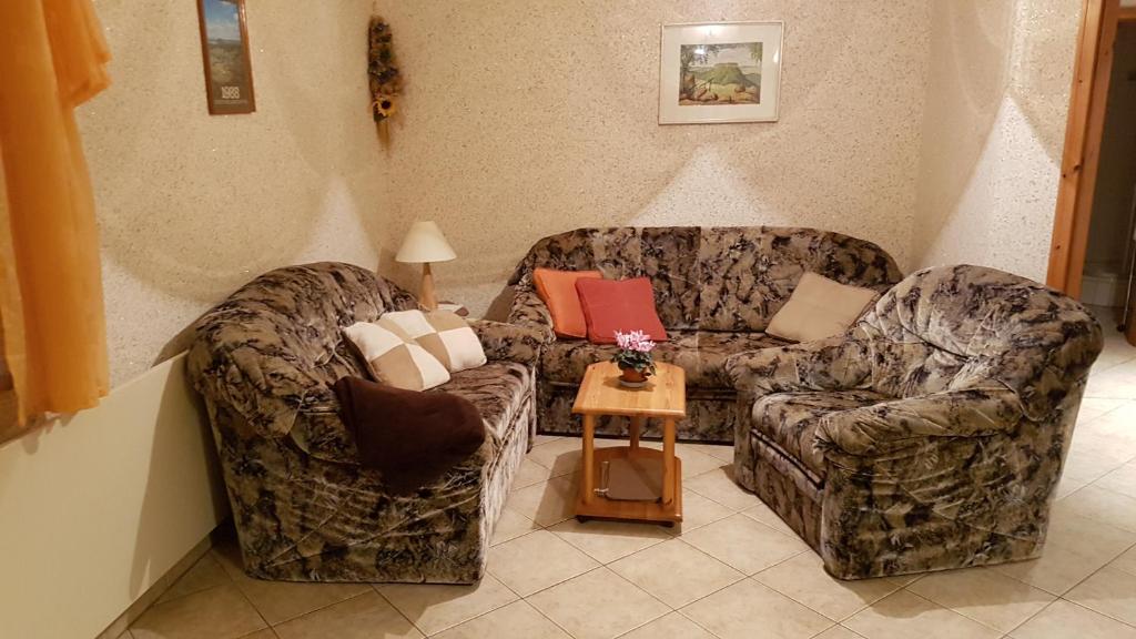 Posezení v ubytování Ferienwohnung in der Sächsischen Schweiz