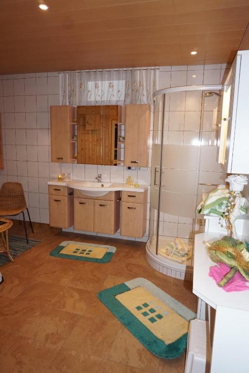 Koupelna v ubytování Haus Remler