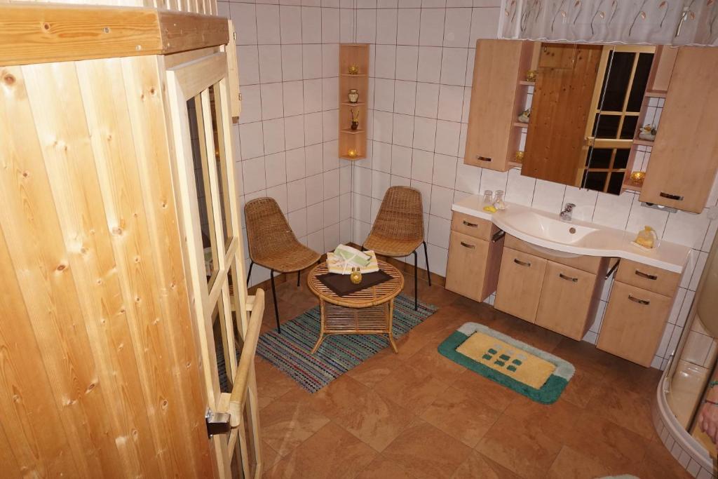 Koupelna v ubytování Haus Remler