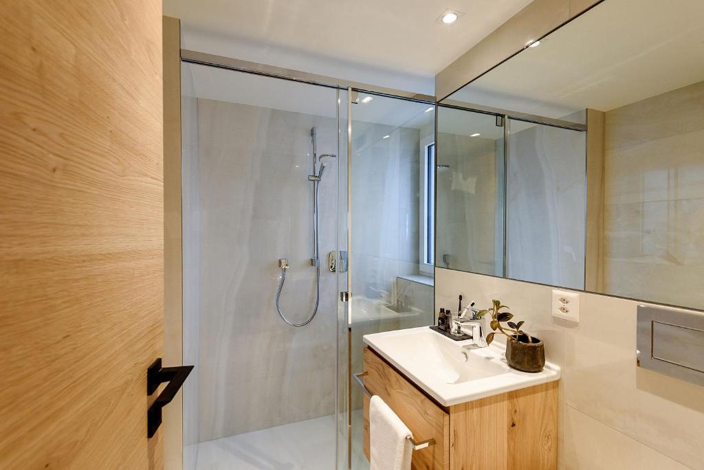 Koupelna v ubytování EVA Serviced Apartments