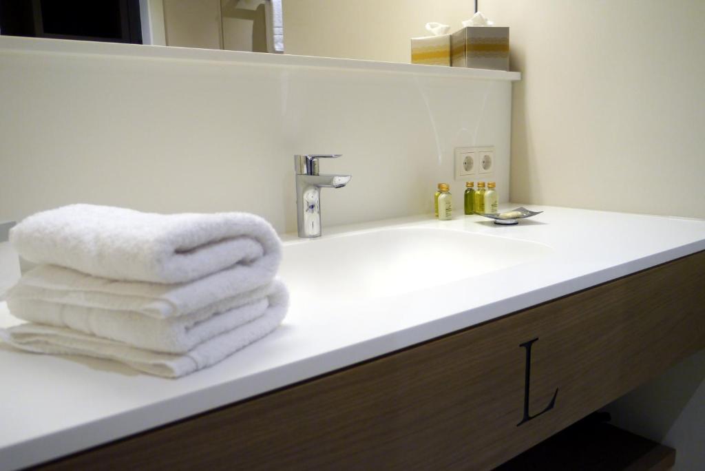 Koupelna v ubytování Romantik Hotel Das Lindner